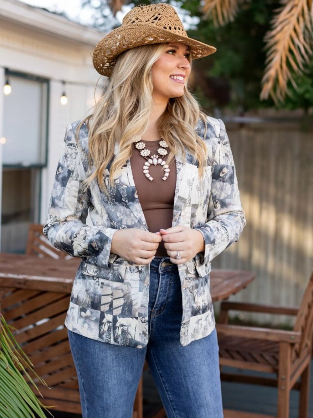 Bronco Belle Boyfriend Blazer - Picture 3 of 6